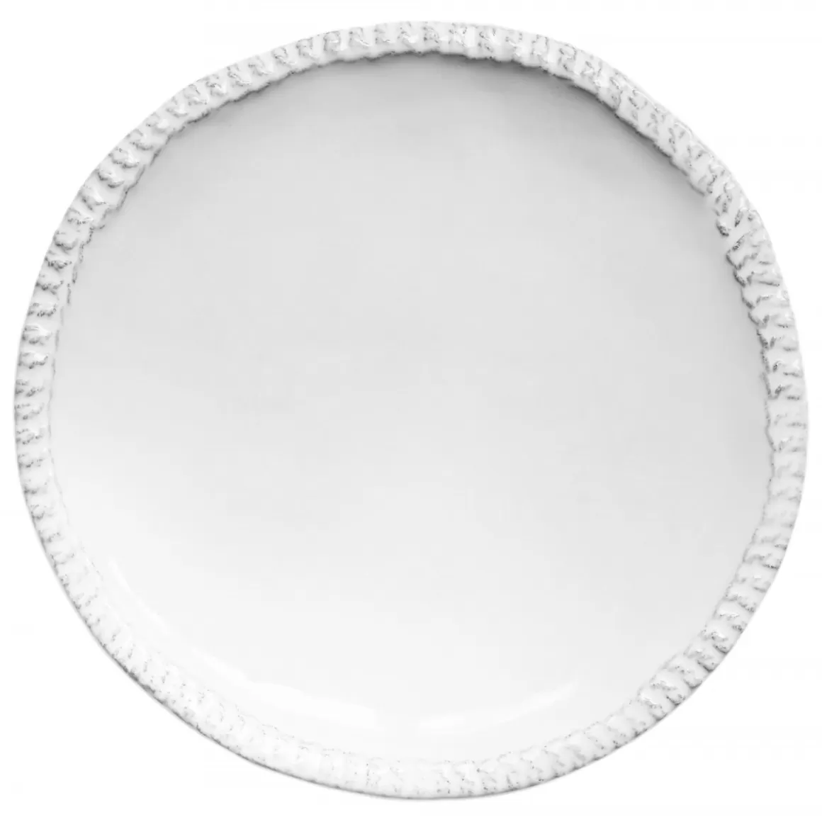 Astier de Villatte Aurelie Dessert Plate With Embroidered Border