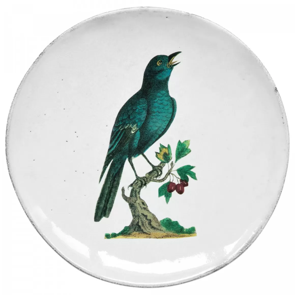 Astier de Villatte Blue Sparrow Dinner Plate