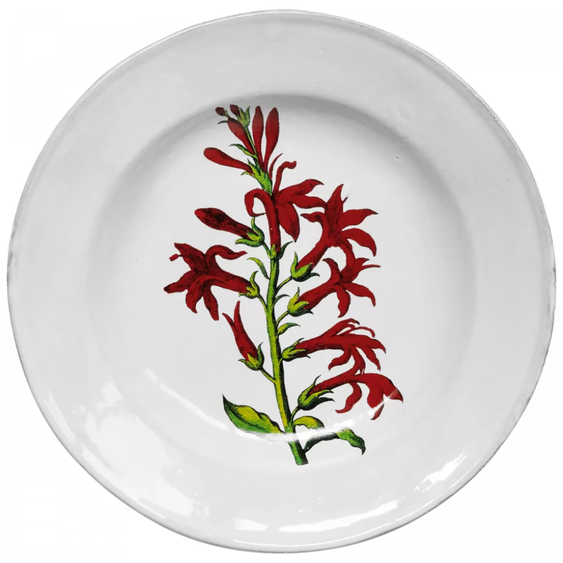 Astier de Villatte Cardinal Flower Soup Plate