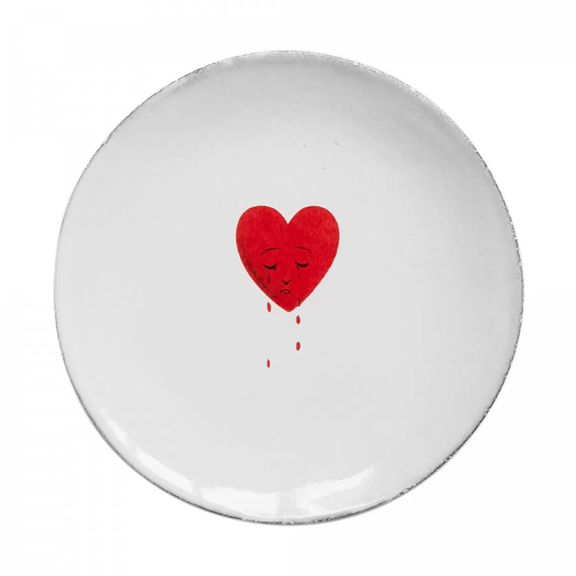 Astier de Villatte Crying Heart Saucer