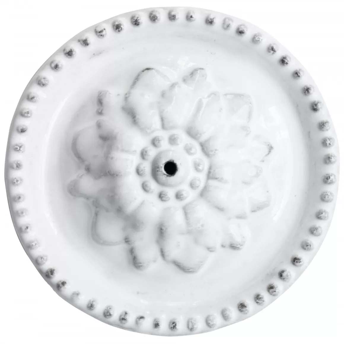 Astier de Villatte Emilie Incense Holder On Perles Saucer