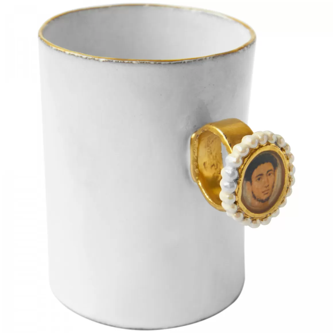 Astier de Villatte Fayum Gentleman Portrait Ring Cup