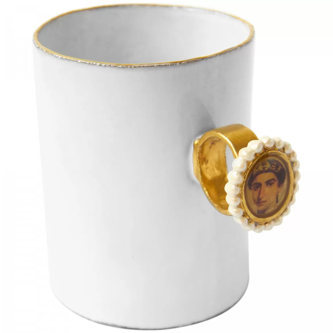 Astier de Villatte Fayum Lady Portrait Ring Cup