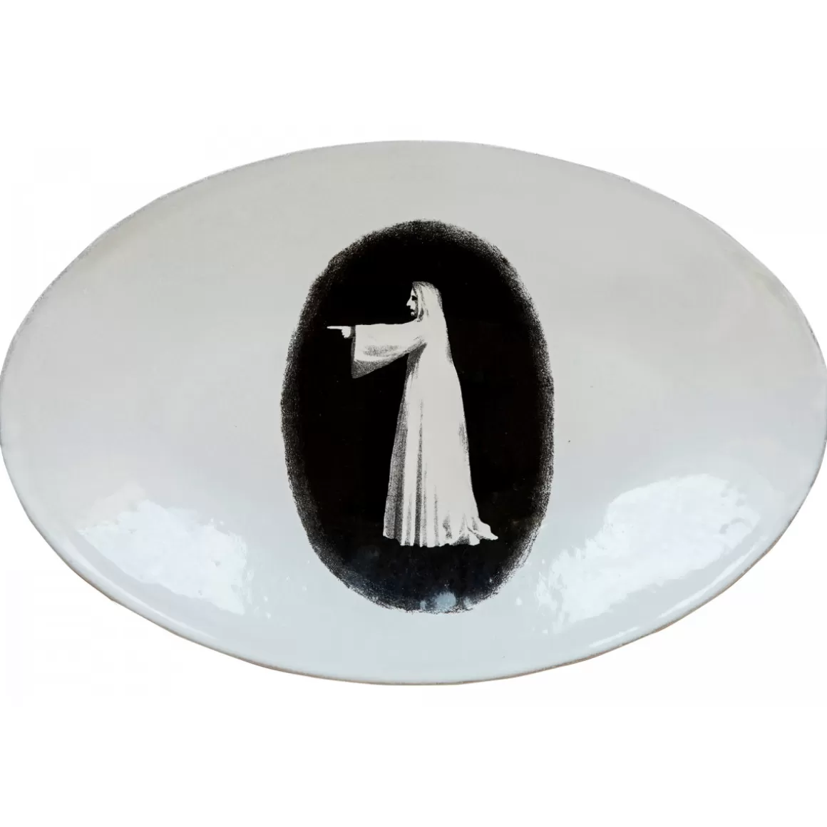 Astier de Villatte Ghost Looking Left Platter