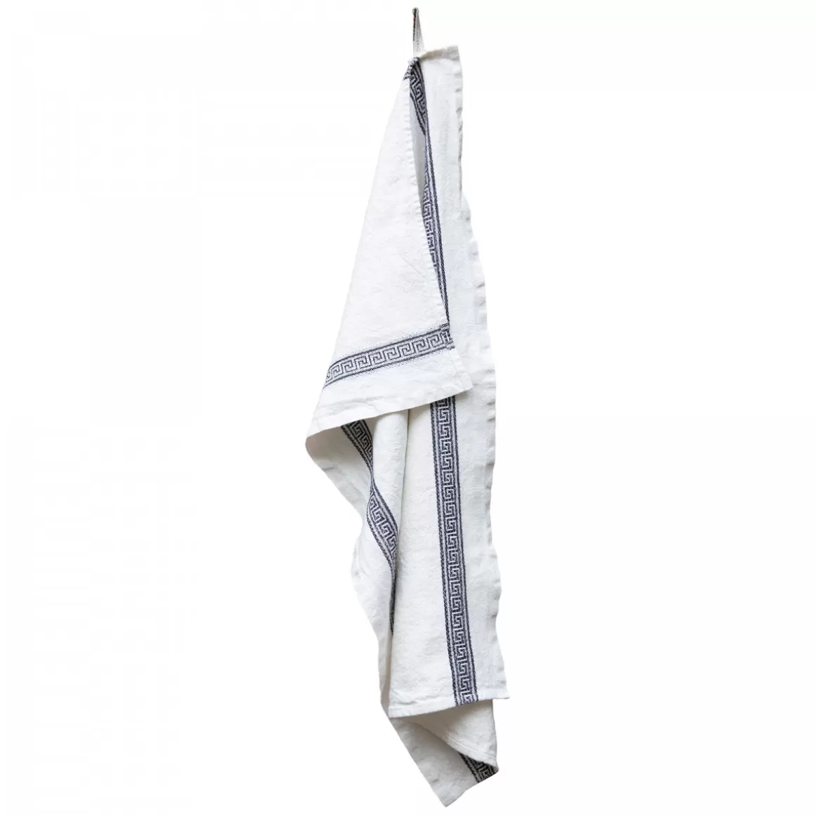 Astier de Villatte Grecque Tea Towel (Black)