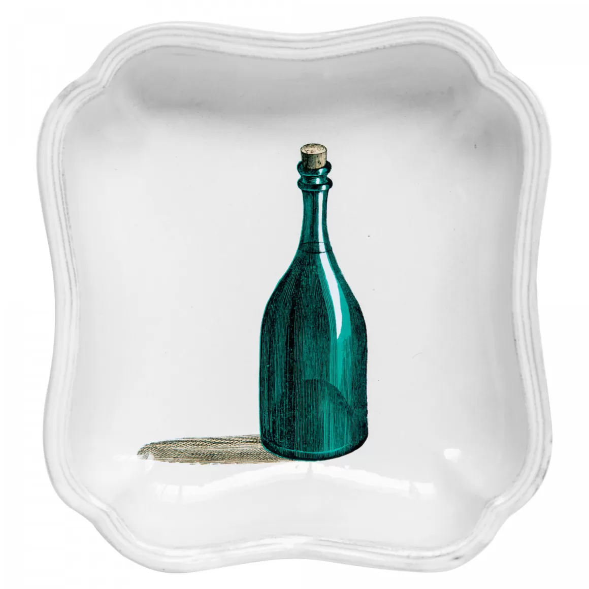 Astier de Villatte Green Bottle Soup Plate