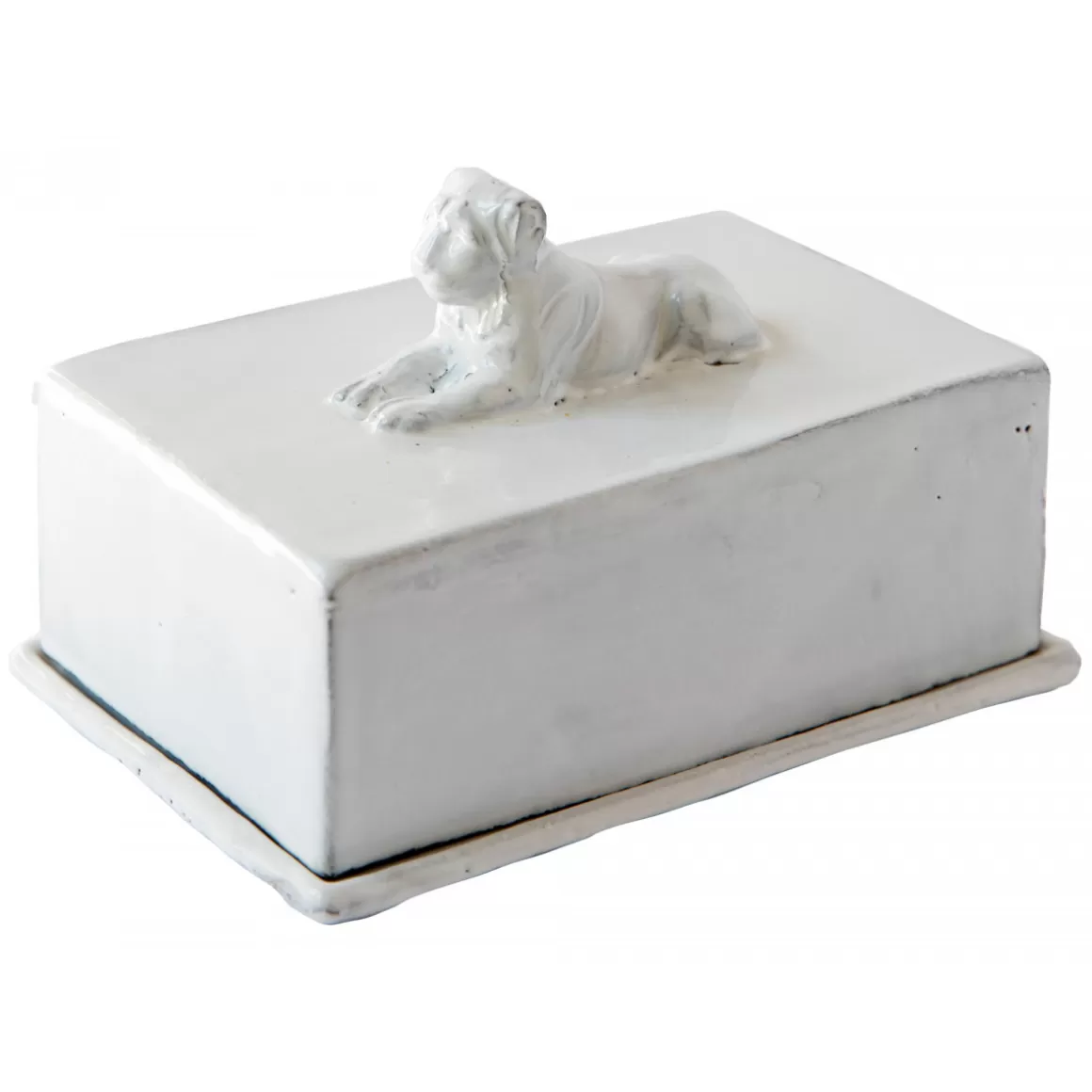 Astier de Villatte Lion Butter Dish