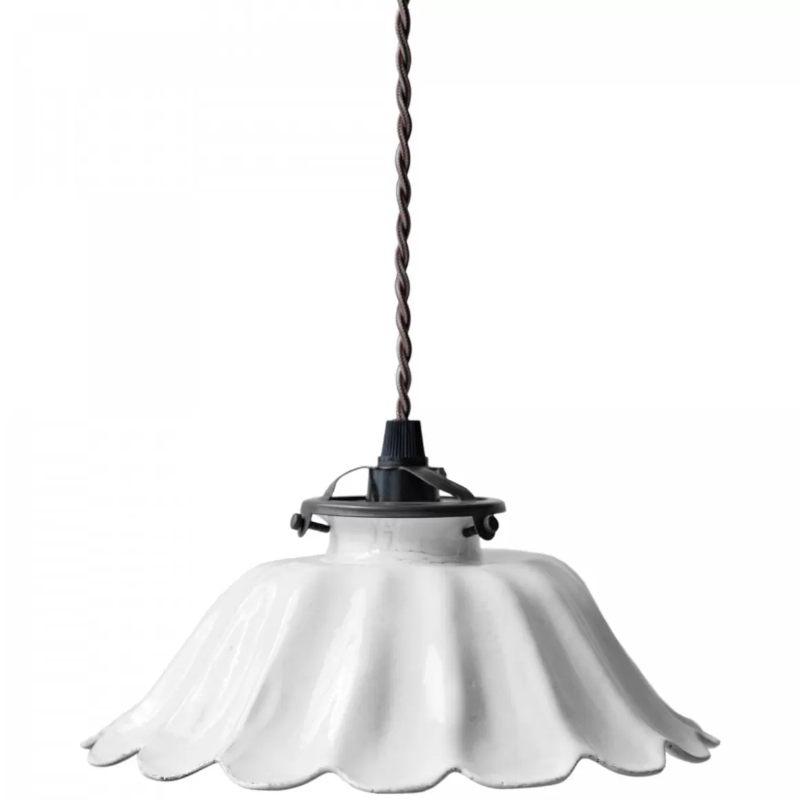 Astier de Villatte Medium Marguerite Pendant Light With Canopy