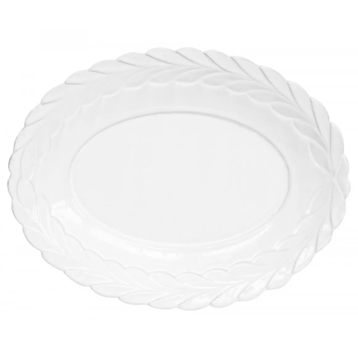 Astier de Villatte Oval Cesar Platter With Laurels