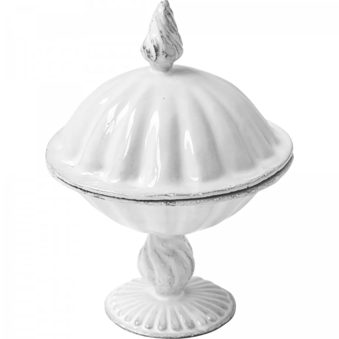 Astier de Villatte Peggy Sugar Bowl On Stand