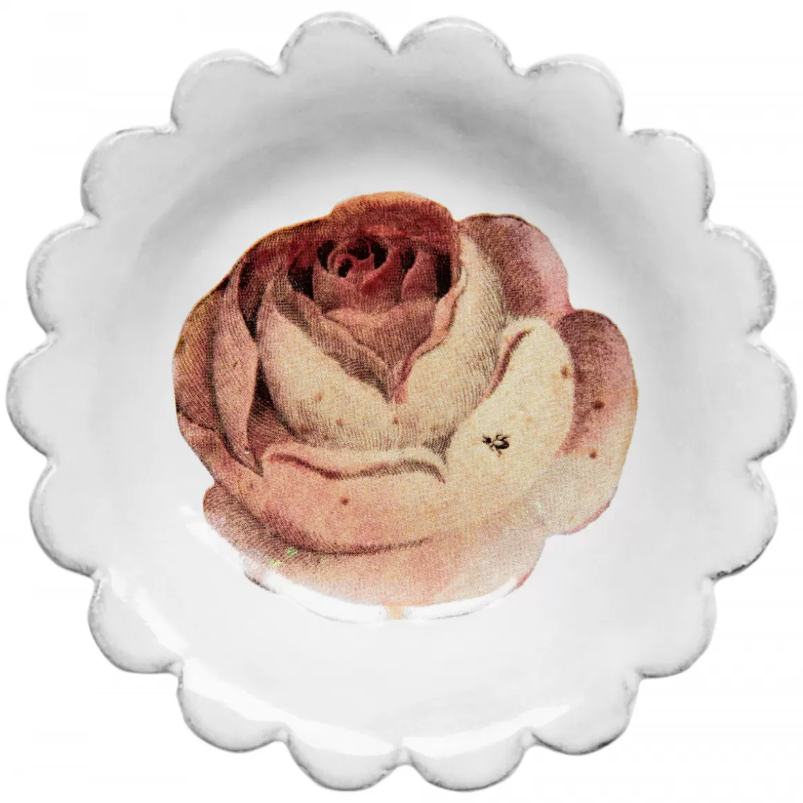 Astier de Villatte Rose With Insect Dish