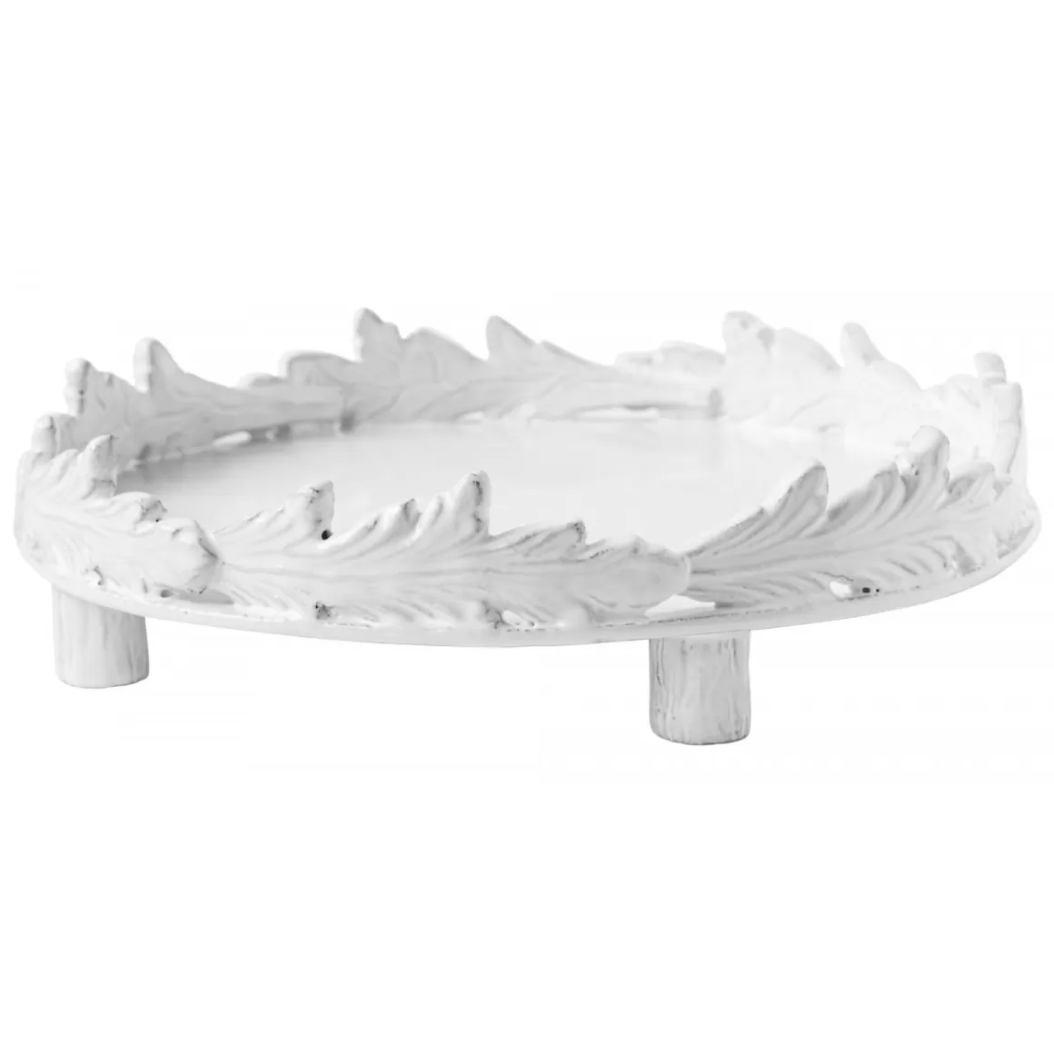 Astier de Villatte Round Leaf Wreath Platter