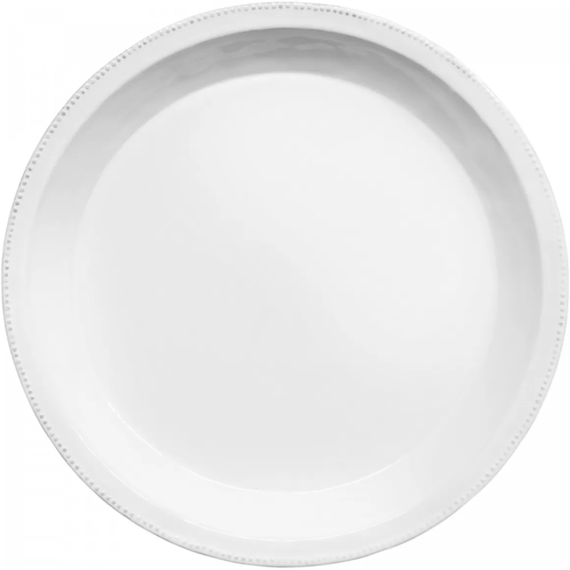 Astier de Villatte Round Perles Dinner Plate