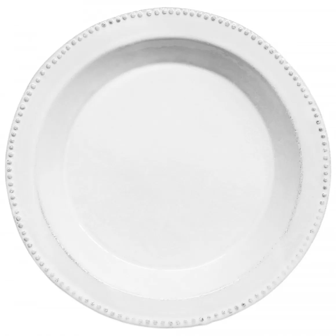 Astier de Villatte Small Round Perles Soup Plate