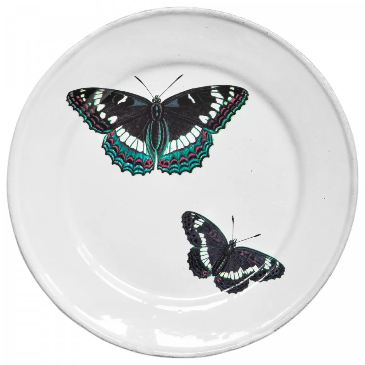 Astier de Villatte Two Flying Butterflies Plate